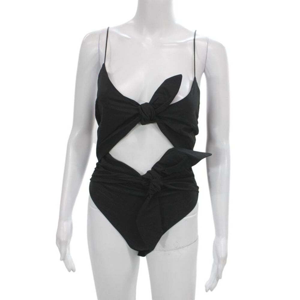 Zara Women One Piece Scoop Neck Sleeveless Black Size S